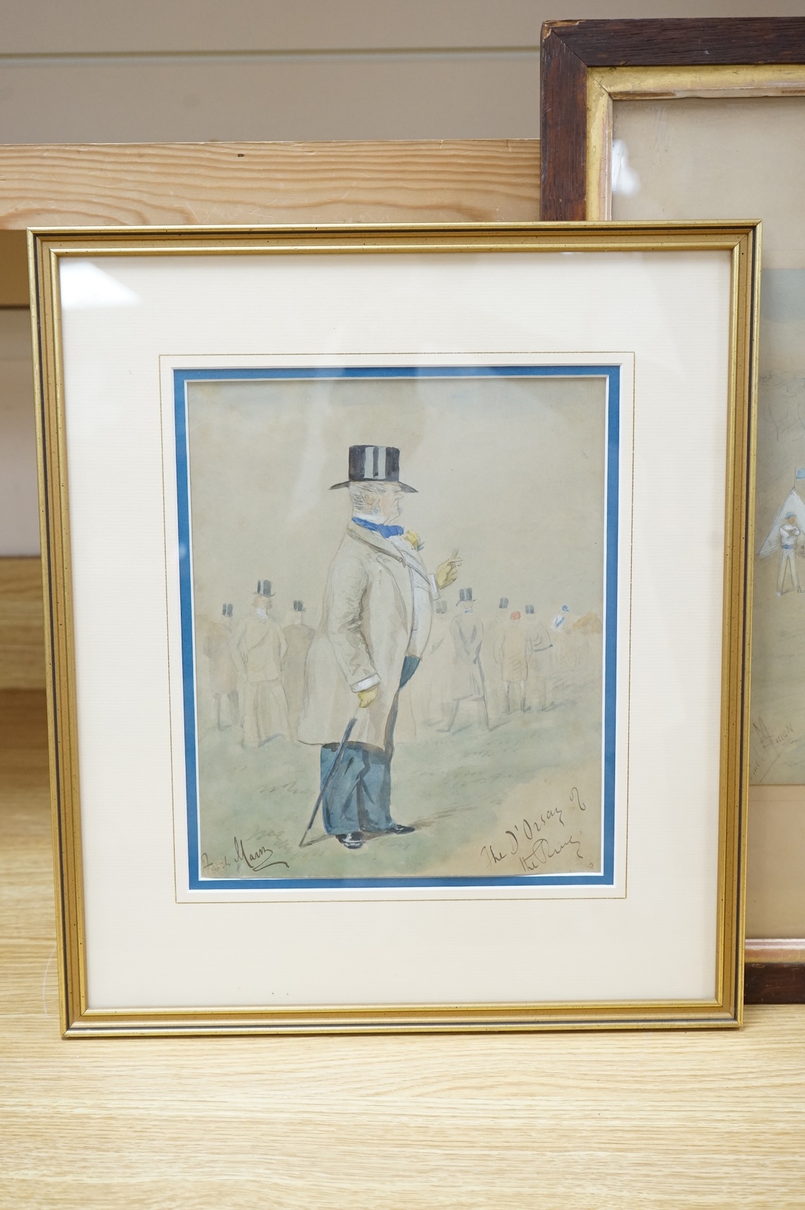 George Finch Mason (1850-1915), ‘How’s that Joby?, H’Out!’, signed and inscribed, cricketing interest watercolour, together with another, largest 28 x 23cm